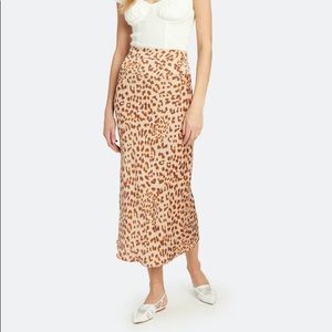 Free People Normani Bias Printed Midi Skirt